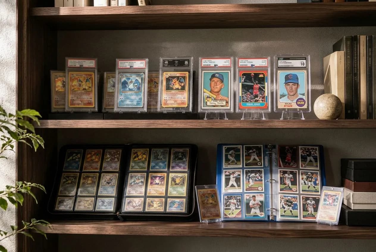 How to display trading cards without fading or damaging them