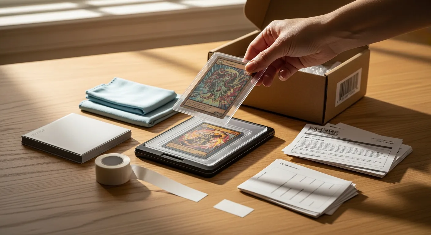 How to prepare trading cards for grading